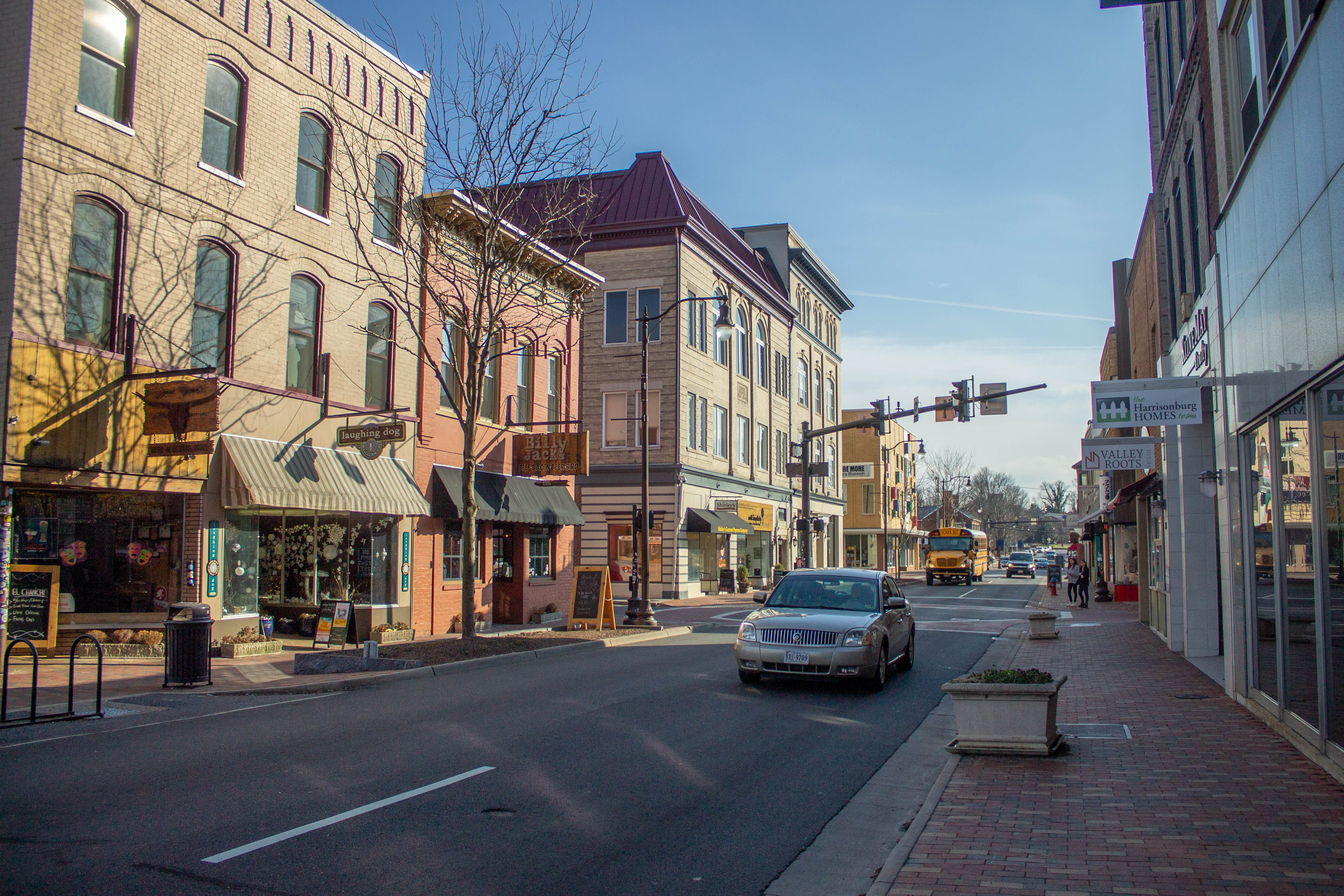 image of South Main Street in the center of downtown Harrisonburg